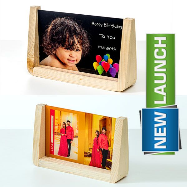 WOODEN ACRYLIC PHOTO STAND